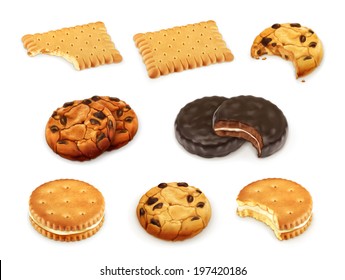 Cookies vector set