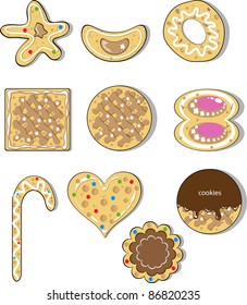 cookies vector set