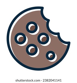 Cookies Vector Thick Line Filled Dark Colors Icons For Personal And Commercial Use.
