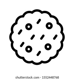 cookies vector thin line icon