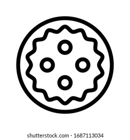 cookies vector thin line icon 