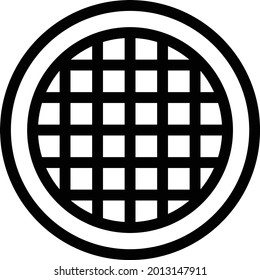 cookies with white background. cookies is a symbol of bakery .thin line icon.