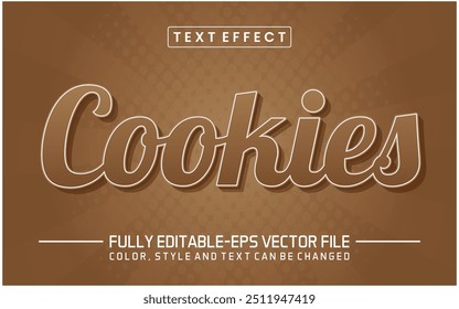 Cookiest braune Schriftart Texteffekt bearbeitbar