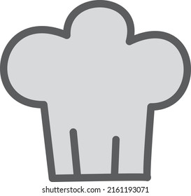 Cookin hat, illustration, vector on a white background.