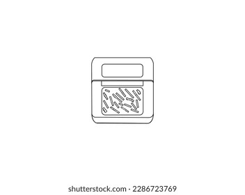 cooking air fry appliance icon outline. cooking air fryer appliance vector art, icons, for graphic design, logo, website, social media, mobile app, ui illustration. cooking air fry vector illustration