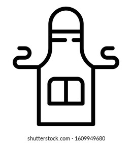 Cooking apron icon. Outline cooking apron vector icon for web design isolated on white background