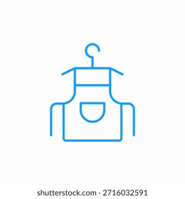 Vector de signo de icono de delantal de cocina