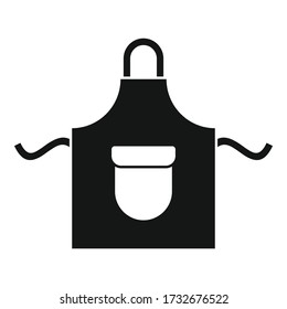 Cooking apron icon. Simple illustration of cooking apron vector icon for web design isolated on white background