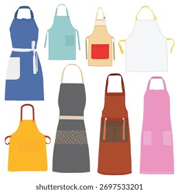 Cooking Apron Vector Icons, And Graphics Design Illustration
