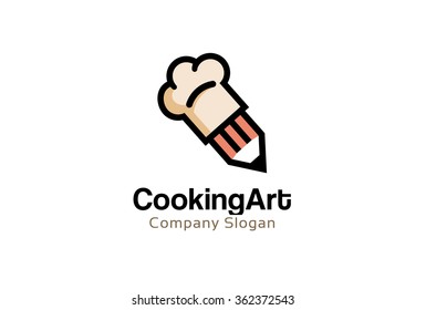 Cooking Art Logo  Design Illustration