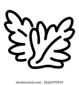 Cooking arugula icon. Outline cooking arugula vector icon for web design isolated on white background