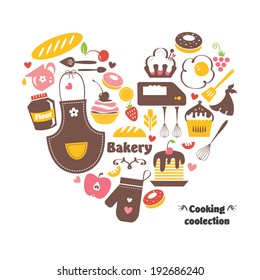 cooking bakery love set