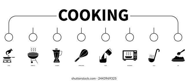 Cooking banner web icon vector illustration concept