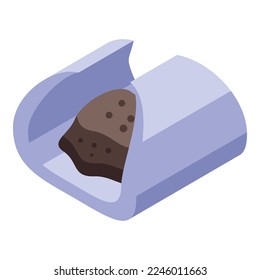 Cooking baozi icon isometric vector. Chinese food. China bao
