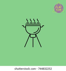 cooking barbecue line icon