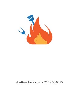 cooking or BBQ logo or flat clip art