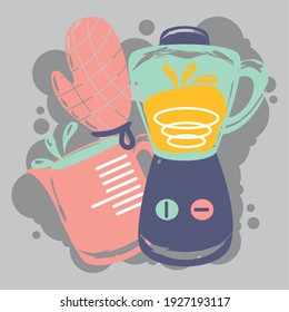 cooking blender pitcher potholder utensils