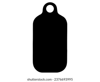 Silueta de tablero de cocina arte vectorial fondo blanco