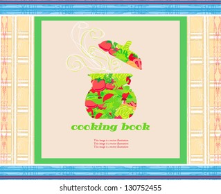  cooking book cover. vector illustration