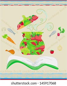  cooking book cover. vector illustration 