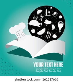 cooking book cover. vector illustration