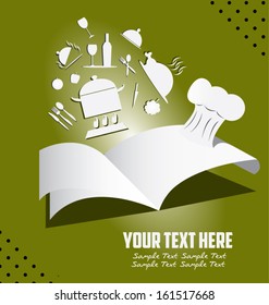 cooking book cover. vector illustration
