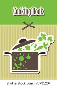 cooking book cover. vector illustration