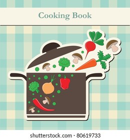 cooking book cover. vector illustration