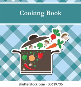 cooking book cover. vector illustration