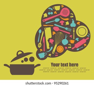 cooking book cover. vector illustration