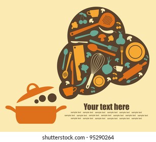 cooking book cover. vector illustration