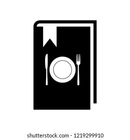 cooking book  icon, logo on white background