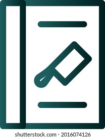 Cooking Book Line Gradient Vector Icon Design
