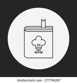 cooking book line icon
