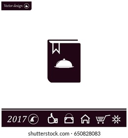 cooking book line icon