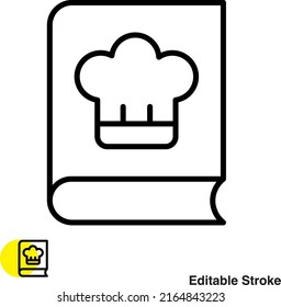 Cooking Book Vector Line Icon