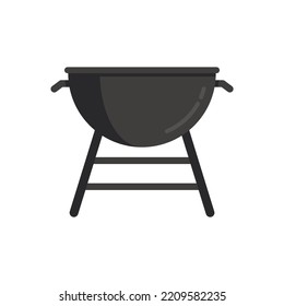 Cooking brazier icon. Flat illustration of Cooking brazier vector icon isolated on white background