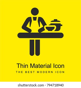 Cooking bright yellow material minimal icon or logo design