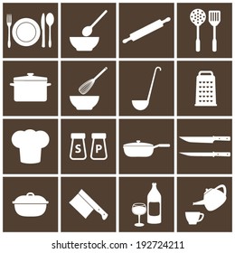 Cooking Brown Icons