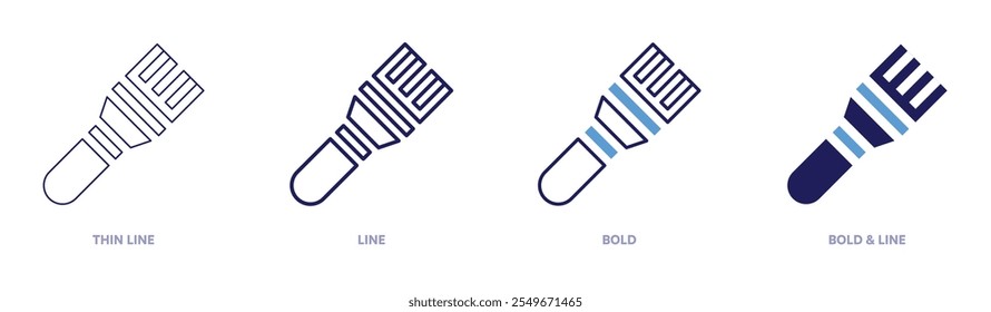 Cooking brush icon in 4 different styles. Thin Line, Line, Bold, and Bold Line. Duotone style. Editable stroke.