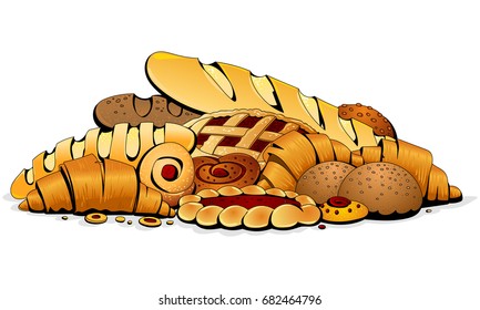 Cooking, buns, pies, bread.
