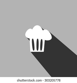 Cooking cap web icon on  gray background