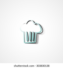 Cooking cap web icon on white background