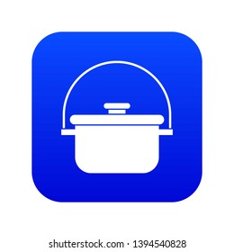 Cooking cauldron icon digital blue for any design isolated on white vector illustration
