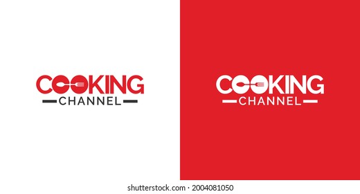 cooking channel logo design template. 