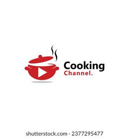 Cooking channel television tv culinary review logo vector icon illustration