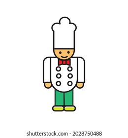 ilustración de diseño vectorial de caracteres de cocina