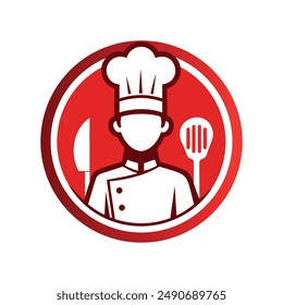 Cooking, Chef Abstract, Silhouette Logo icon vector art 