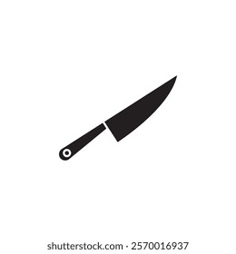 cooking chef knife icon black and white vector outline sign