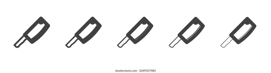 cooking chef knife icon Line graphics illustration symbol